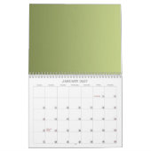 Mural Calendrier Arrière - plan couleur seulement - vert (Jan 2027)