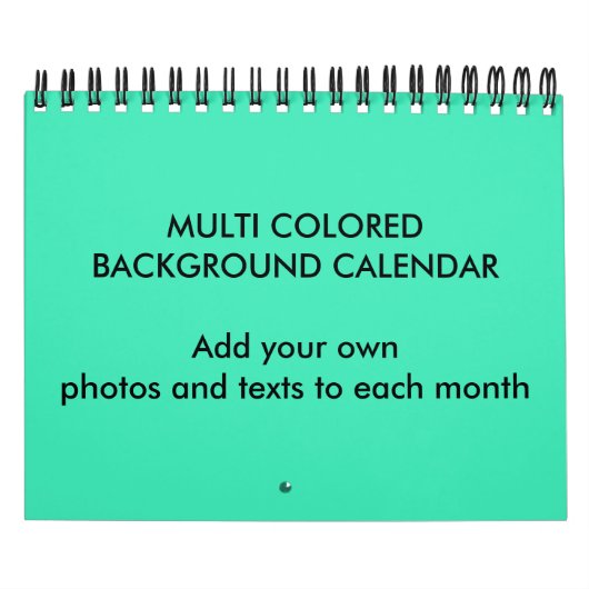 Mural CALENDRIER ARRIÈRE - PLAN MULTI COLORÉ deux côtés  (Protection)