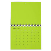 Mural CALENDRIER ARRIÈRE - PLAN MULTI COLORÉ deux côtés  (Mar 2027)