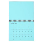 Mural CALENDRIER ARRIÈRE - PLAN MULTI COLORÉ deux côtés  (Jan 2027)