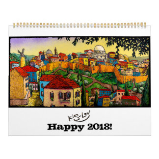 Mural Calendrier artistique Jonathan Kis-Lev 2018