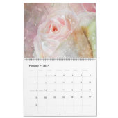 Mural Calendrier artistique Rose 2015 de Brigitte (Feb 2027)