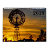 Mural Calendrier australien du coucher de soleil 2018 (Protection)