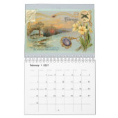 Mural Calendrier avec du charme d'astrologie (Feb 2027)