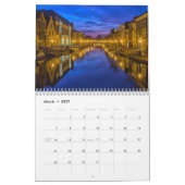 Mural Calendrier Avec Vacances - Villes du Monde (Mar 2027)
