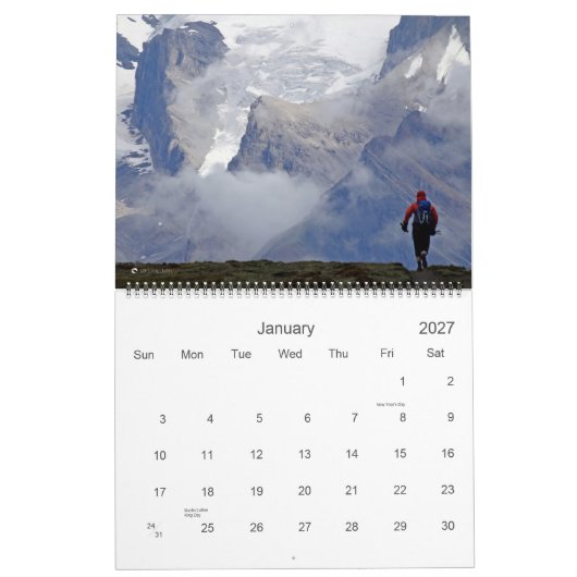 Mural Calendrier Backpacking Light 2014 (Jan 2027)