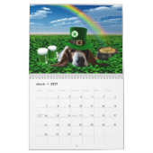 Mural Calendrier Basset Hound 2017 (Mar 2027)