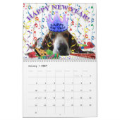 Mural Calendrier Basset Hound 2017 (Jan 2027)