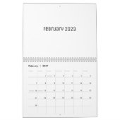 Mural Calendrier blanc (Feb 2027)