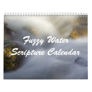 Mural Calendrier brouillé d'écriture sainte de l'eau