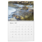 Mural Calendrier brouillé d'écriture sainte de l'eau (Feb 2027)