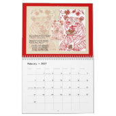 Mural Calendrier chinois d'astrologie de la nouvelle (Feb 2027)