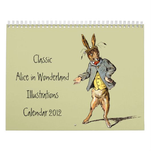 Mural Calendrier classique Alice au pays des merveilles (Protection)