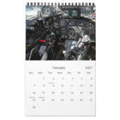 Mural Calendrier classique de 2016 habitacles d'avions (Feb 2027)
