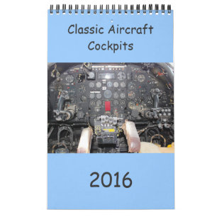Mural Calendrier classique de 2016 habitacles d'avions