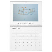 Mural Calendrier coloré de peintures de vache (Jan 2027)