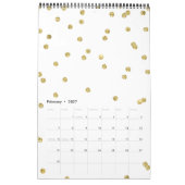 Mural Calendrier Confetti Parties scintillant Or (Feb 2027)