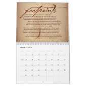 Mural Calendrier contemporain d'art d'écriture sainte (Mar 2026)