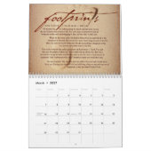 Mural Calendrier contemporain d'art d'écriture sainte (Mar 2027)