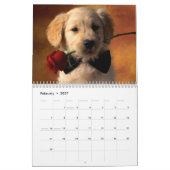 Mural Calendrier d'amants de golden retriever (Feb 2027)