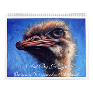 Mural Calendrier d'animaux d'aquarelle