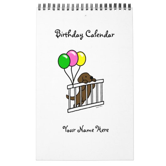 Mural Calendrier d'anniversaire de bande dessinée de (Protection)