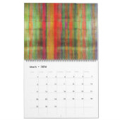 Mural Calendrier d'art contemporain Abstrait moderne (Mar 2026)