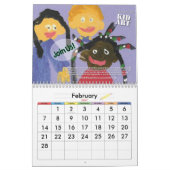 Mural Calendrier d'art de 2010 enfants (Feb 2027)