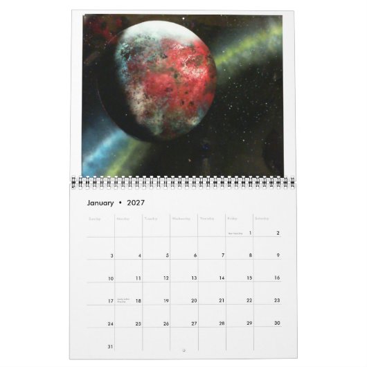 Mural Calendrier d'art de 2016 jets (Jan 2027)