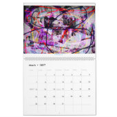 Mural CALENDRIER d'ART de 2017 abstractions de Digitals (Mar 2027)