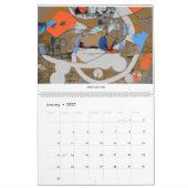 Mural CALENDRIER d'ART de 2017 abstractions de Digitals (Jan 2027)