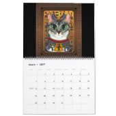 Mural Calendrier d'art de chat d'imaginaire. Chats (Mar 2027)