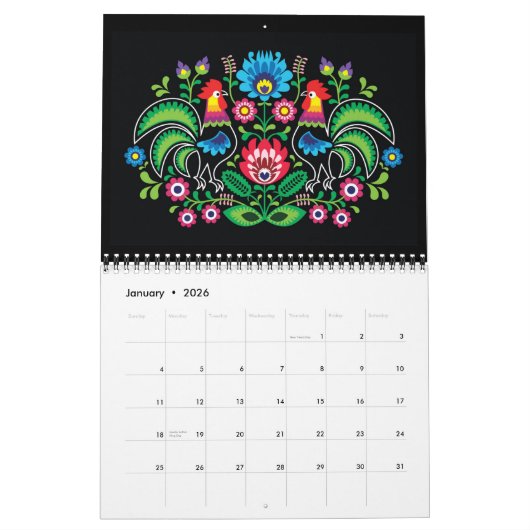 Mural Calendrier d'art populaire - SRF (Jan 2026)