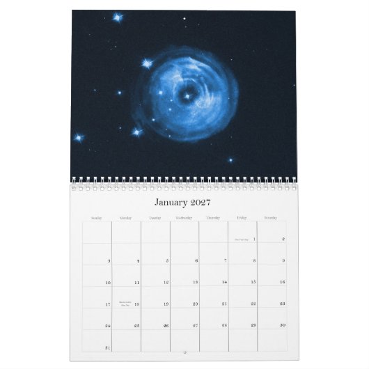 Mural Calendrier d'astronomie (Jan 2027)