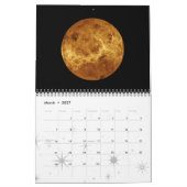 Mural Calendrier d'astronomie d'espace du système (Mar 2027)