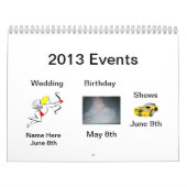 Mural Calendrier de 2013 événements (Protection)