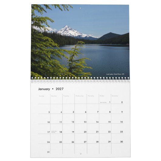 Mural Calendrier de 2013 paysages (Jan 2027)