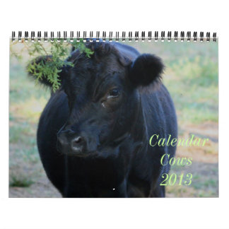 Mural Calendrier de 2014 vaches