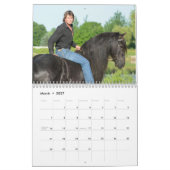 Mural Calendrier de 2017 goujons et de coursiers (Mar 2027)