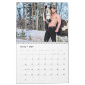 Mural Calendrier de 2017 goujons et de coursiers (Jan 2027)