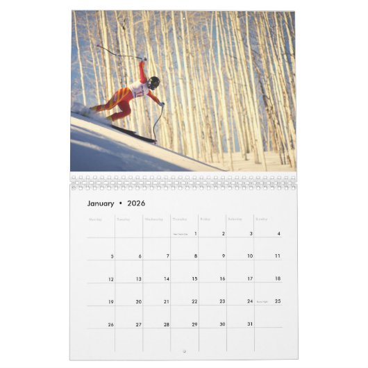 Mural Calendrier de 2017 notes de voyage (Jan 2026)