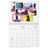 Mural Calendrier de "bandes dessinées de dimanche" du (Mar 2027)