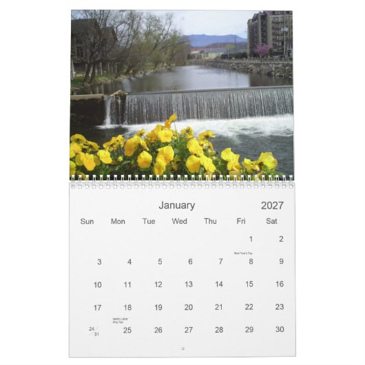 Mural Calendrier de beauté de natures (Jan 2027)