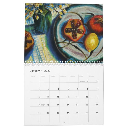 Mural Calendrier de beaux-arts (Jan 2027)