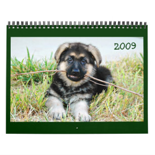 Mural Calendrier de berger allemand