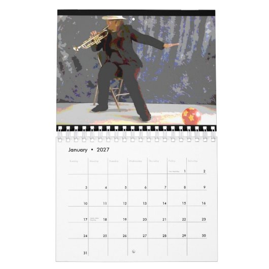 Mural Calendrier de boule de trompette [conception (Jan 2027)