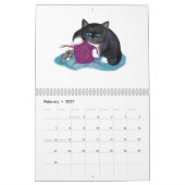 Mural Calendrier de boules et de chatons de fil (Feb 2027)