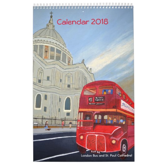 Mural Calendrier de bus de Londres 2018 (Protection)