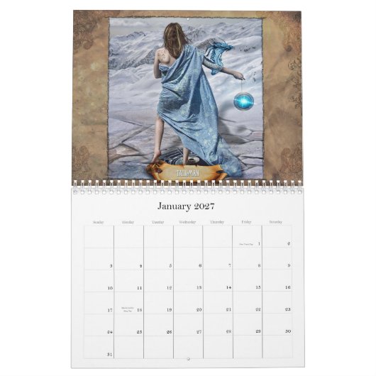 Mural Calendrier de carte enchanté par 2011 (Jan 2027)