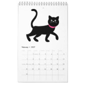 Mural Calendrier de chat noir (Feb 2027)